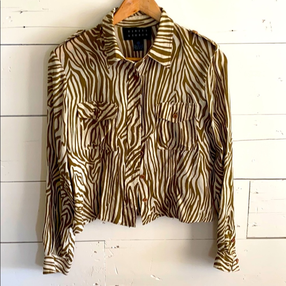 Vintage Zebra Print Top